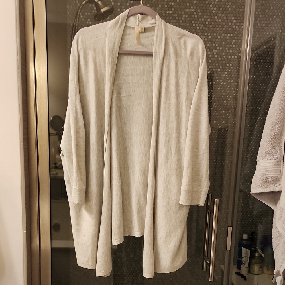 J. Jill Gray Open-Front Cardigan Sweater